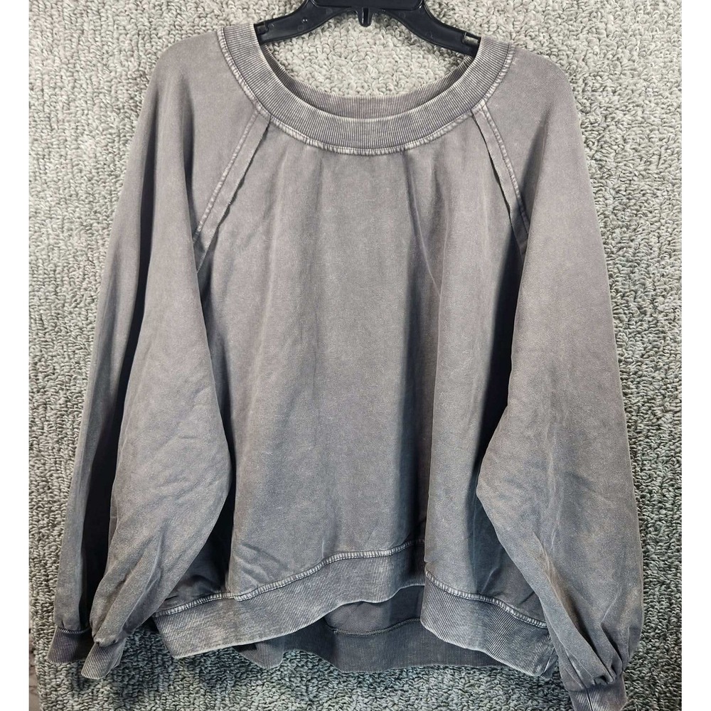 torrid Washed Gray Pullover Sweatshirt